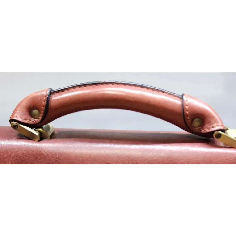 Avenues America Top-Grain Brown Leather‎ Portfolio Briefcase W/Key